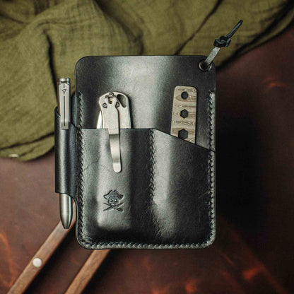 Pirate Goods First Mate Fatty Pocket Organizer – Large Leather EDC Organizer for Multi-Tool