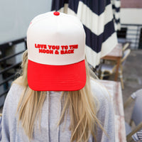 Love you to the Moon - Red Vintage Trucker Hat