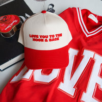 Love you to the Moon - Red Vintage Trucker Hat