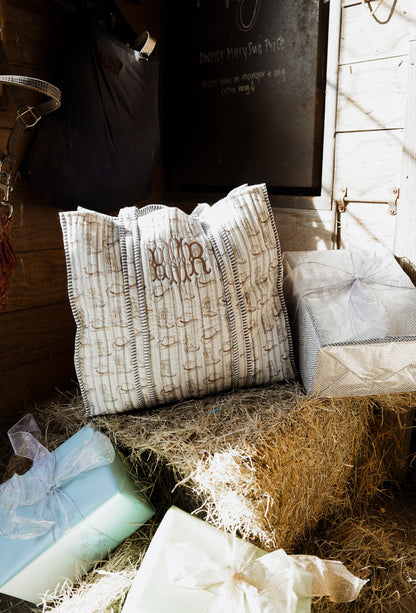 Western Blues Quilted Tote Bag | Customizable
