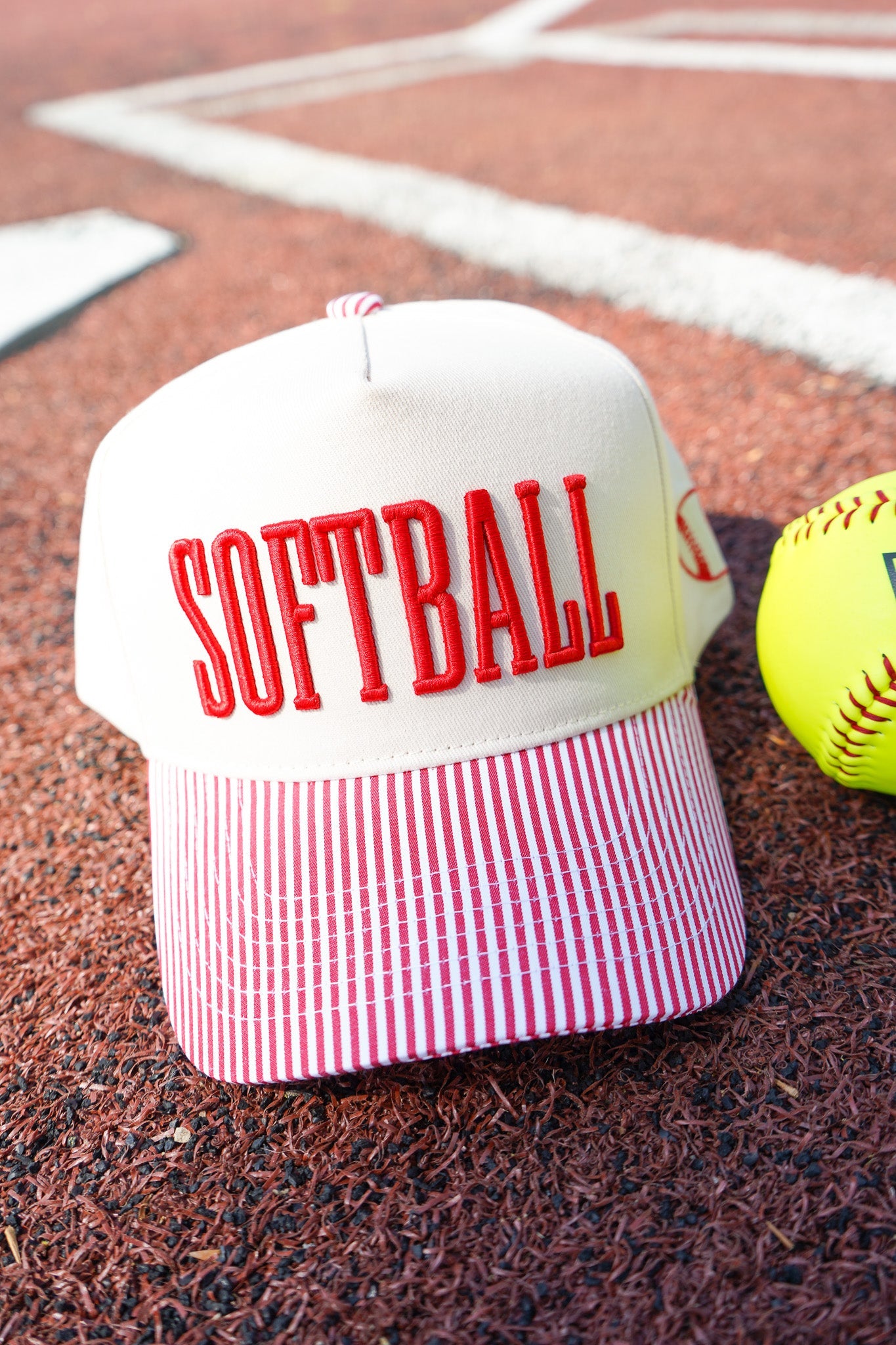 Softball - Striped Trucker Hat