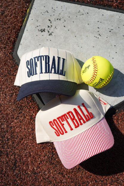 Softball - Striped Trucker Hat