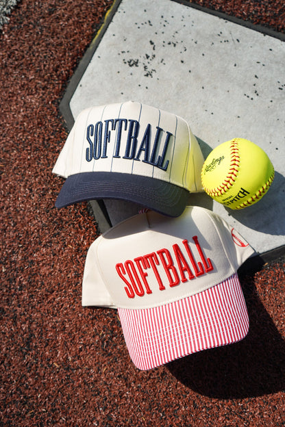 Softball - Striped Trucker Hat