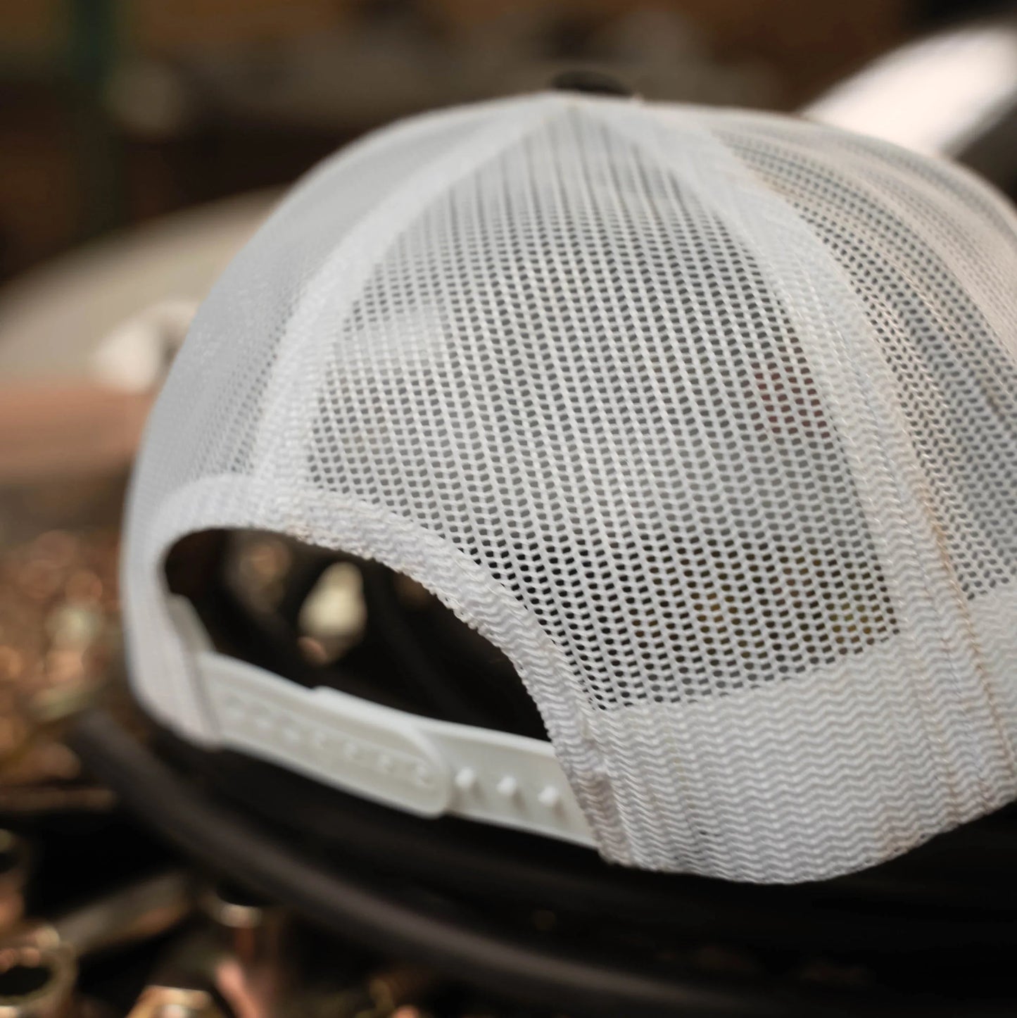 Motovator Five-Panel Snapback Trucker Cap - Black/White