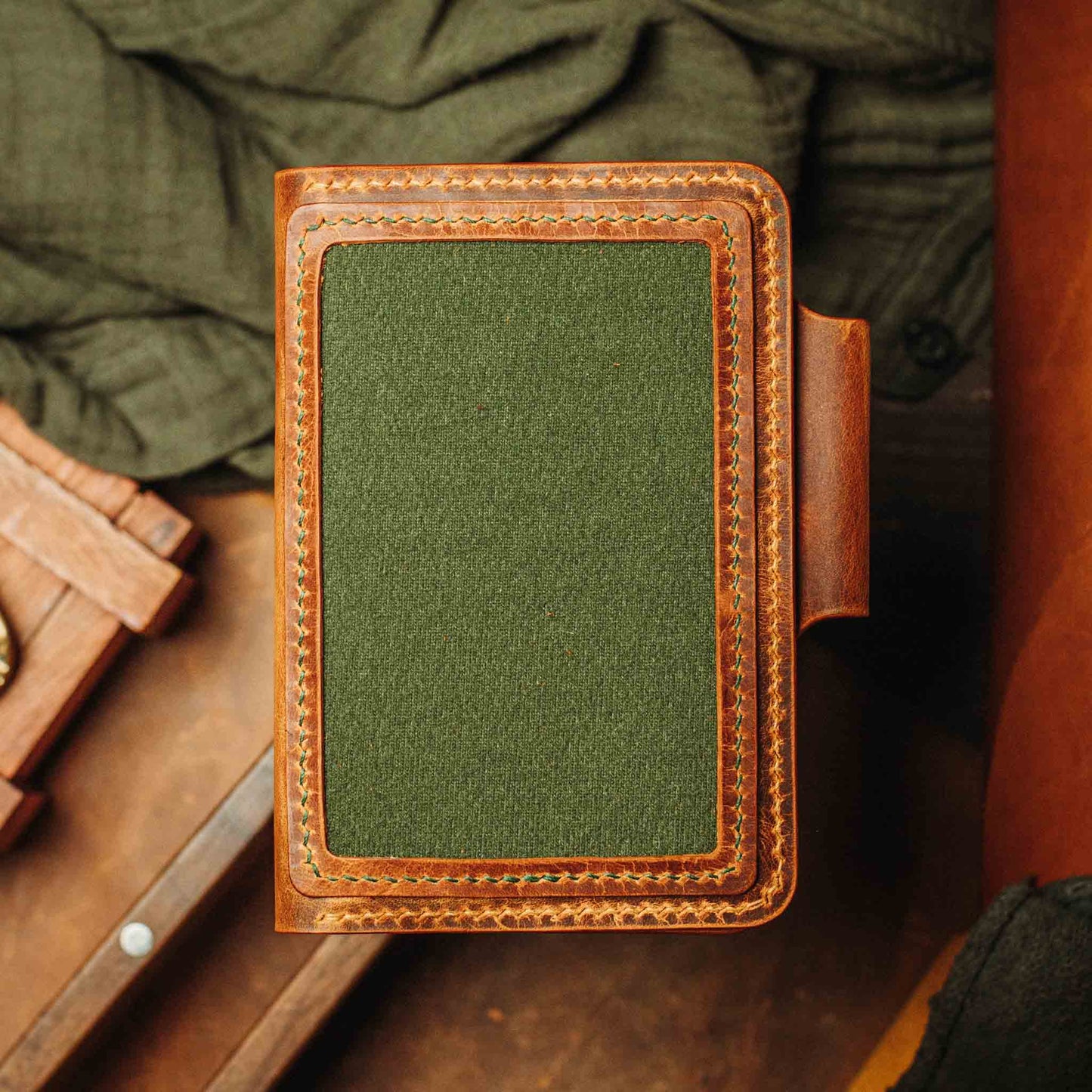 Pirate Goods Quartermaster v2 Passport Wallet – Leather Travel EDC Organizer with Velcro Panel & Field Notes Holder