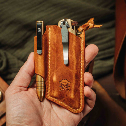 Pirate Goods Sailor v3 Knife Sleeve – Leather EDC Pocket Knife Holder