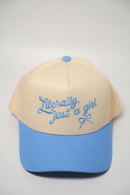 LITERALLY JUST A GIRL CANVAS CAP