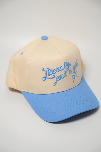LITERALLY JUST A GIRL CANVAS CAP