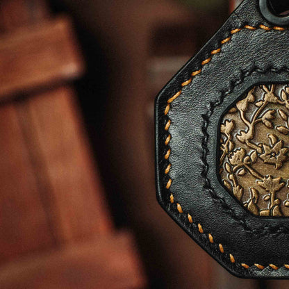 Pirate Goods Peso Pocket v4 Plus Coin Holder – Octagonal Leather Challenge Coin Case for EDC