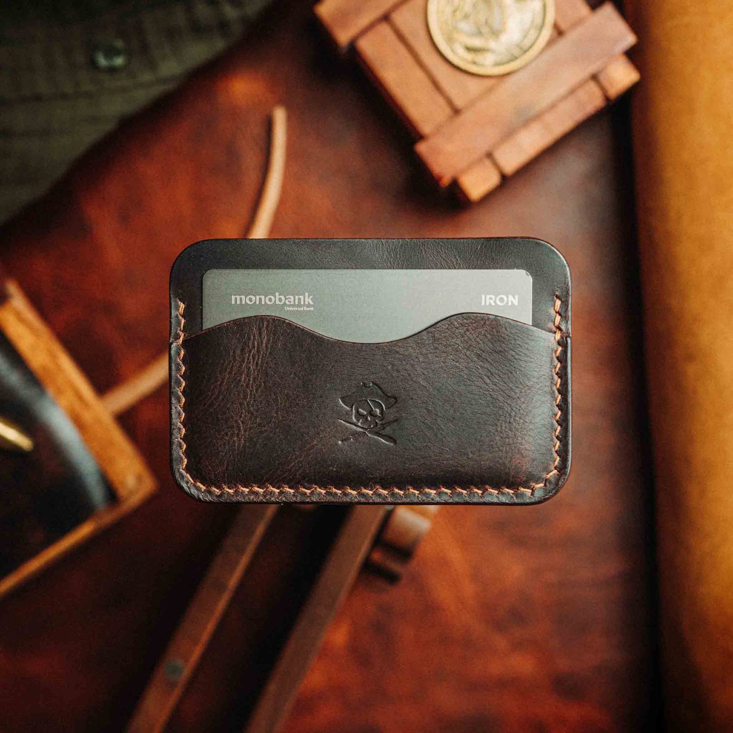 Pirate Goods Drunken Boatswain v2 Slim Wallet – Minimalist Leather EDC Card Holder