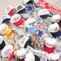 Here for the Snacks - Denim Vintage Trucker Hat