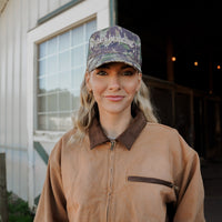 He's Hunting - Camo Vintage Trucker Hat