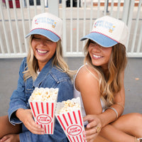 Here for the Snacks - Denim Vintage Trucker Hat