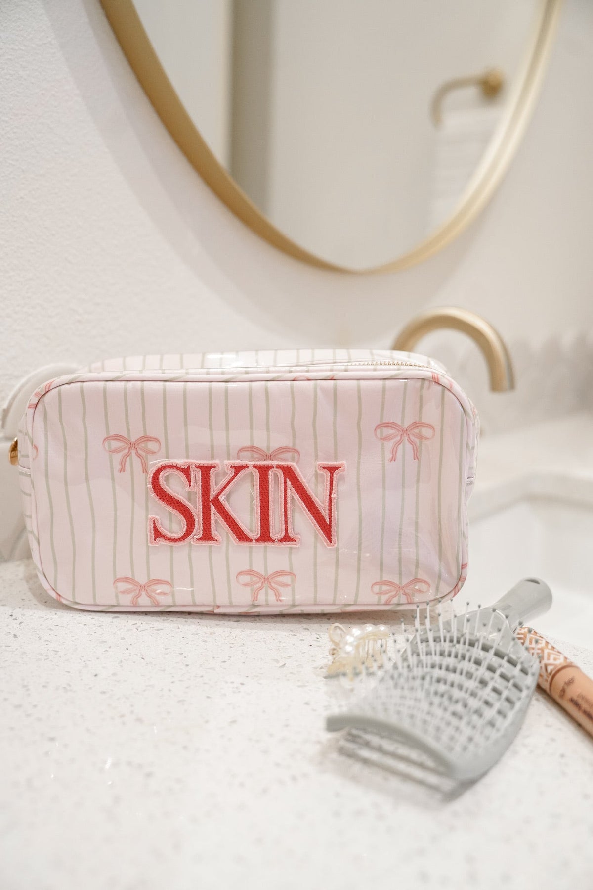Skin - Pink Ribbons Clear Coat Large Bag