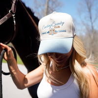 Cowboy Country Club - Denim Vintage Trucker Hat