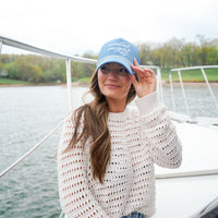 Coastal Cowgirl - Blue Corduroy Trucker Hat