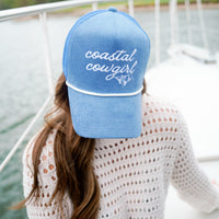 Coastal Cowgirl - Blue Corduroy Trucker Hat