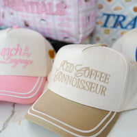 Iced Coffee Connoisseur - Tan Vintage Trucker Hat