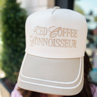 Iced Coffee Connoisseur - Tan Vintage Trucker Hat