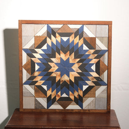 Amish Handmade Barn Quilt - Square (20.75 in x 20.75 in x 1 in)