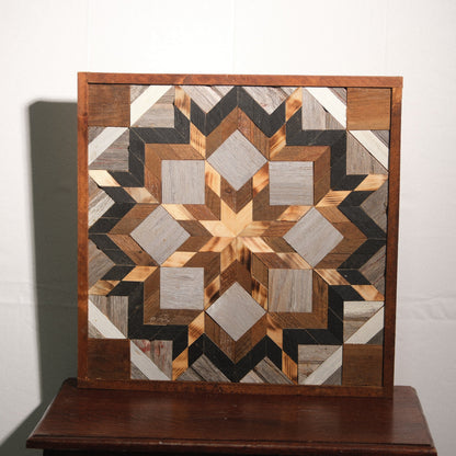 Amish Handmade Barn Quilt - Square (20.75 in x 20.75 in x 1 in)