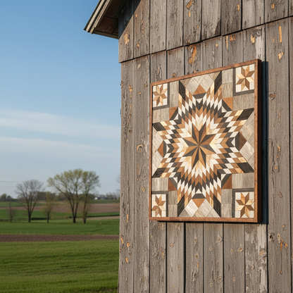 Amish Handmade Barn Quilt Wall Art – Reclaimed Barn Wood – 30.5” x 30.5”