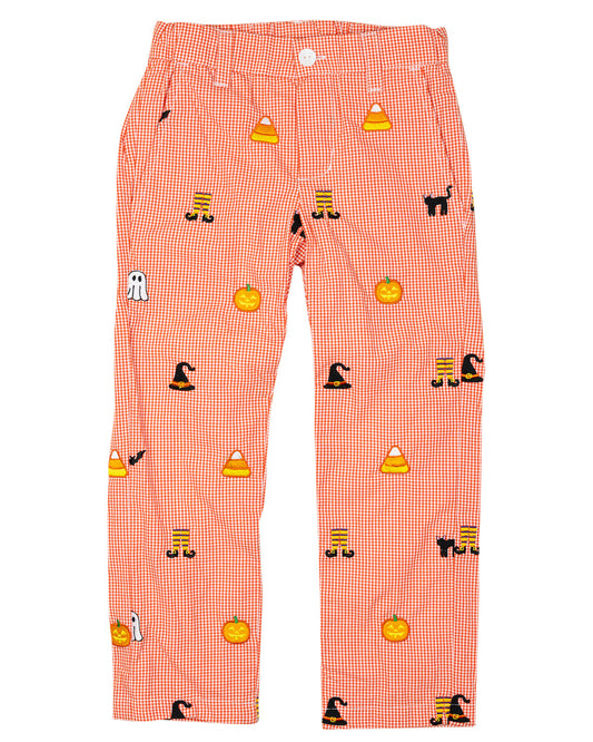 Spooky Embroidered Halloween Pants- FINAL SALE