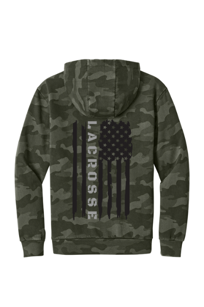 Lacrosse Flag Camo Hoodie - SUDT2200CLAXFLAG