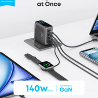 Anker Charger (140W, 4-Port, PD 3.1) with USB-C Cable