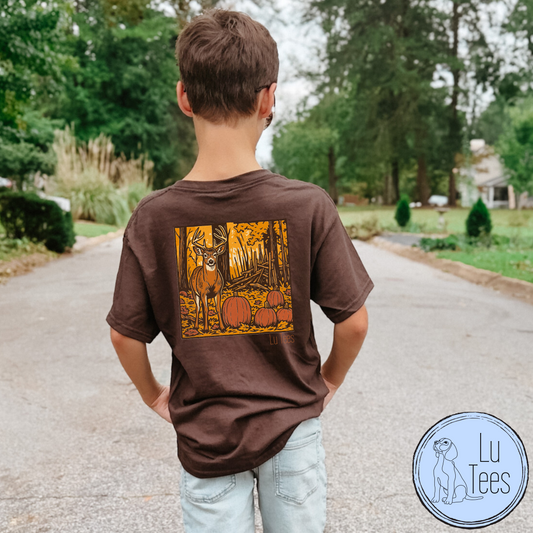 Buck in Pumpkin Patch Tee