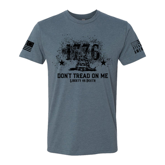 Don't Tread on Me, Liberty or Death, Indigo T-Shirt