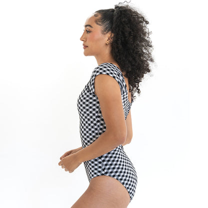 Drop Sleeve One Piece Swimsuit