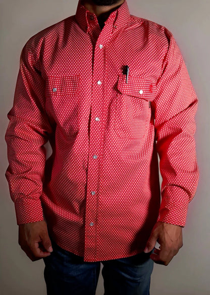 FR Pearl Snap Work shirt - Alpha Red