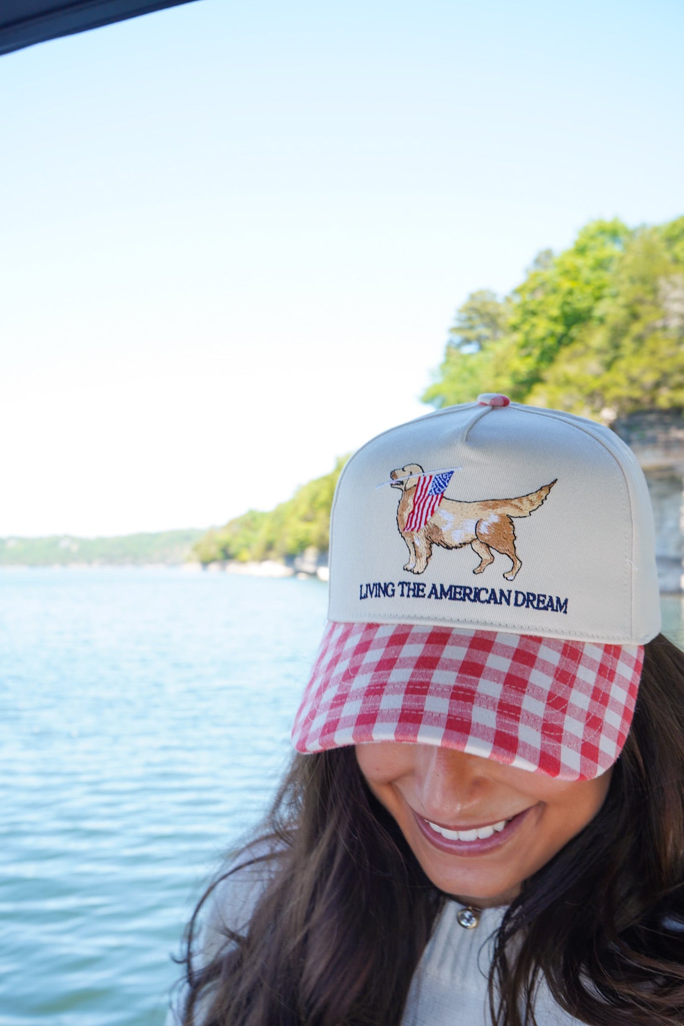 Living The American Dream - Red Gingham Hat