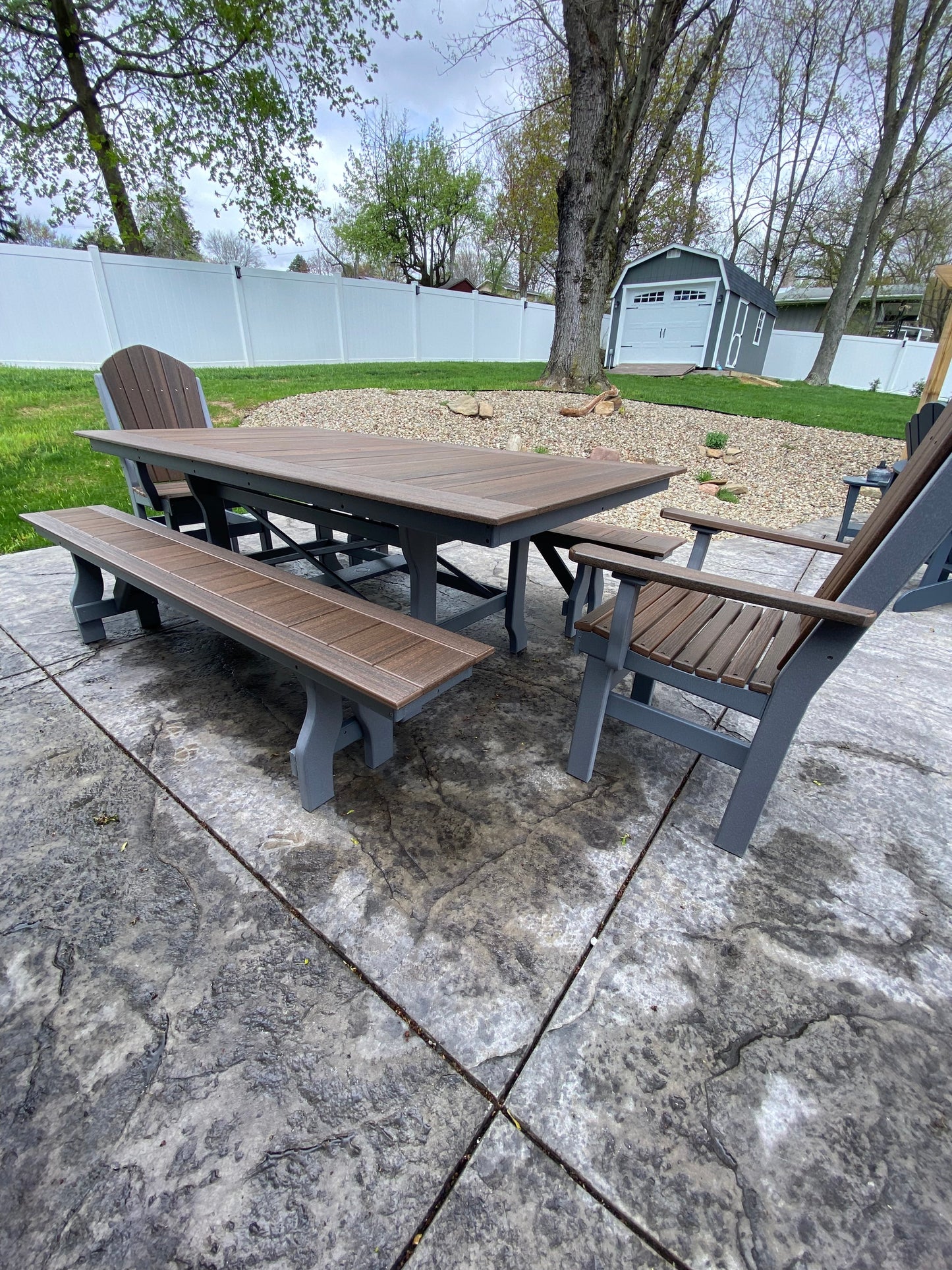 Outdoor Fanback Dining Chair - HDPE - All-Weather