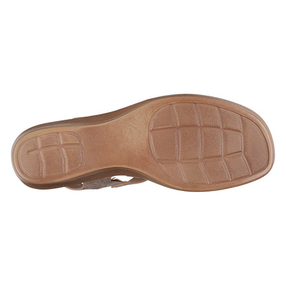 Women's Elissa Rose Gold Embellished Wedge Sandals
