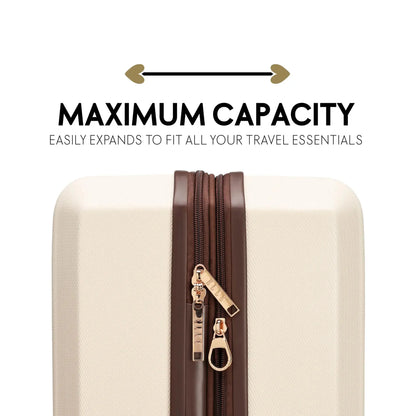 Luxe Journey 3 Piece Expandable Retro Luggage Set
