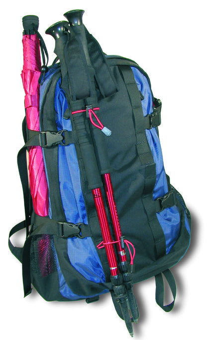 Umbrella Holder-Set – Universal, Weatherproof Mount for Trekking Umbrellas or Poles | Easily Attaches to Backpack Straps for Hands-Free Hiking and Outdoor Adventures