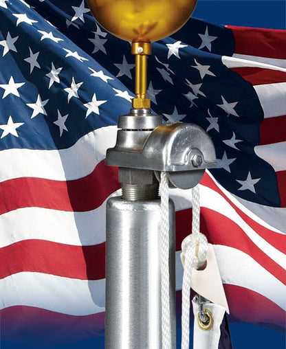 Aluminum Flagpole - External Rope - Heavy Duty, Lifetime Warranty | Made in USA