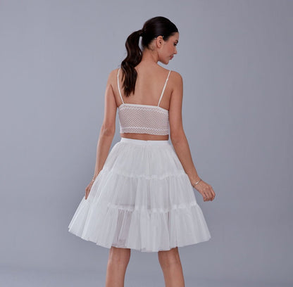 Elegant Voile Petticoat with Elastic Band - Perfect for Weddings, Parties, and Everyday Wear