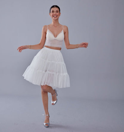 Elegant Voile Petticoat with Elastic Band - Perfect for Weddings, Parties, and Everyday Wear