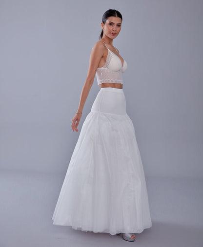 A-line Wedding Dress Underskirt, White Petticoat Skirt