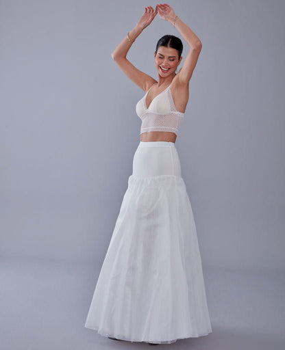 A-line Wedding Dress Underskirt, White Petticoat Skirt