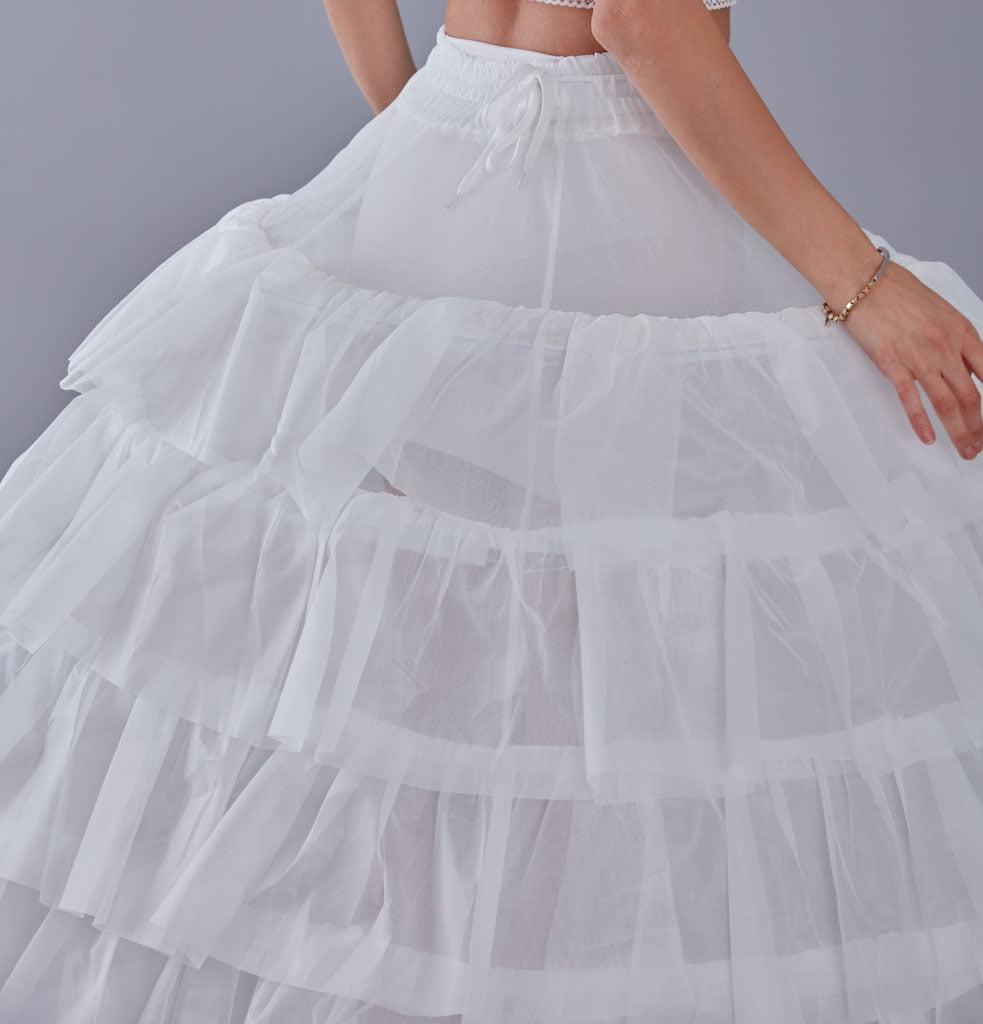 Wedding Dress with Underskirt-Quinceanera Dress Petticoat-Bridal Ball Gown Crinoline