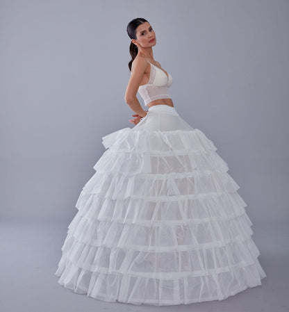 Wedding Dress with Underskirt-Quinceanera Dress Petticoat-Bridal Ball Gown Crinoline