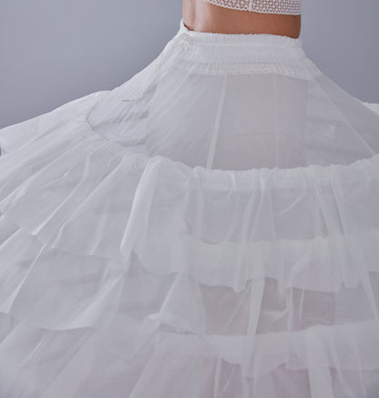 White Petticoat for Wedding Dress, 10 Hoop Bridal Underskirt, Ball Gown Crinoline, Plus Size Petticoat for Prom & Costume