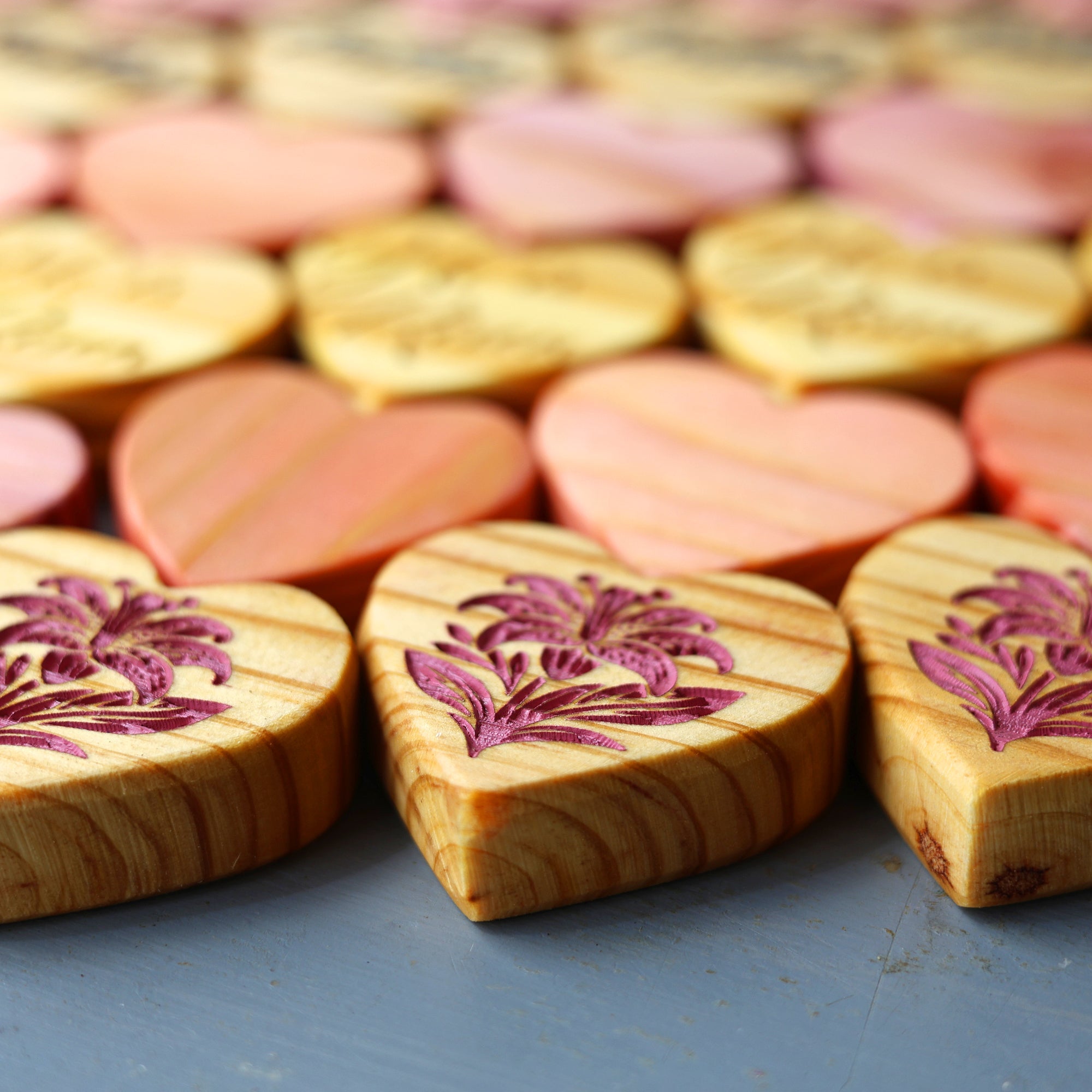Engraved Easter Hearts