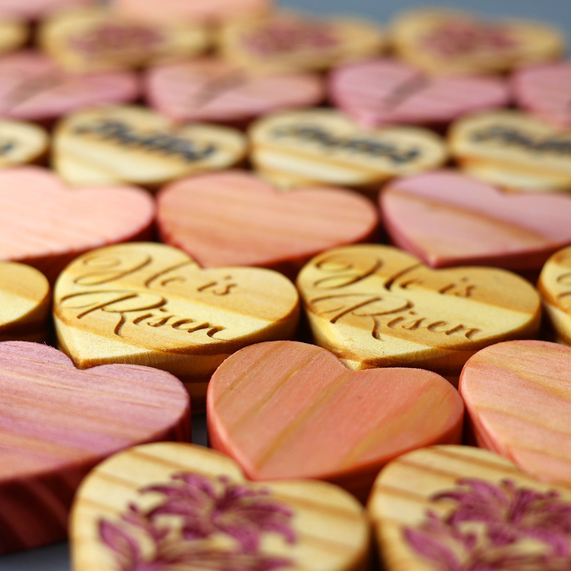 Engraved Easter Hearts