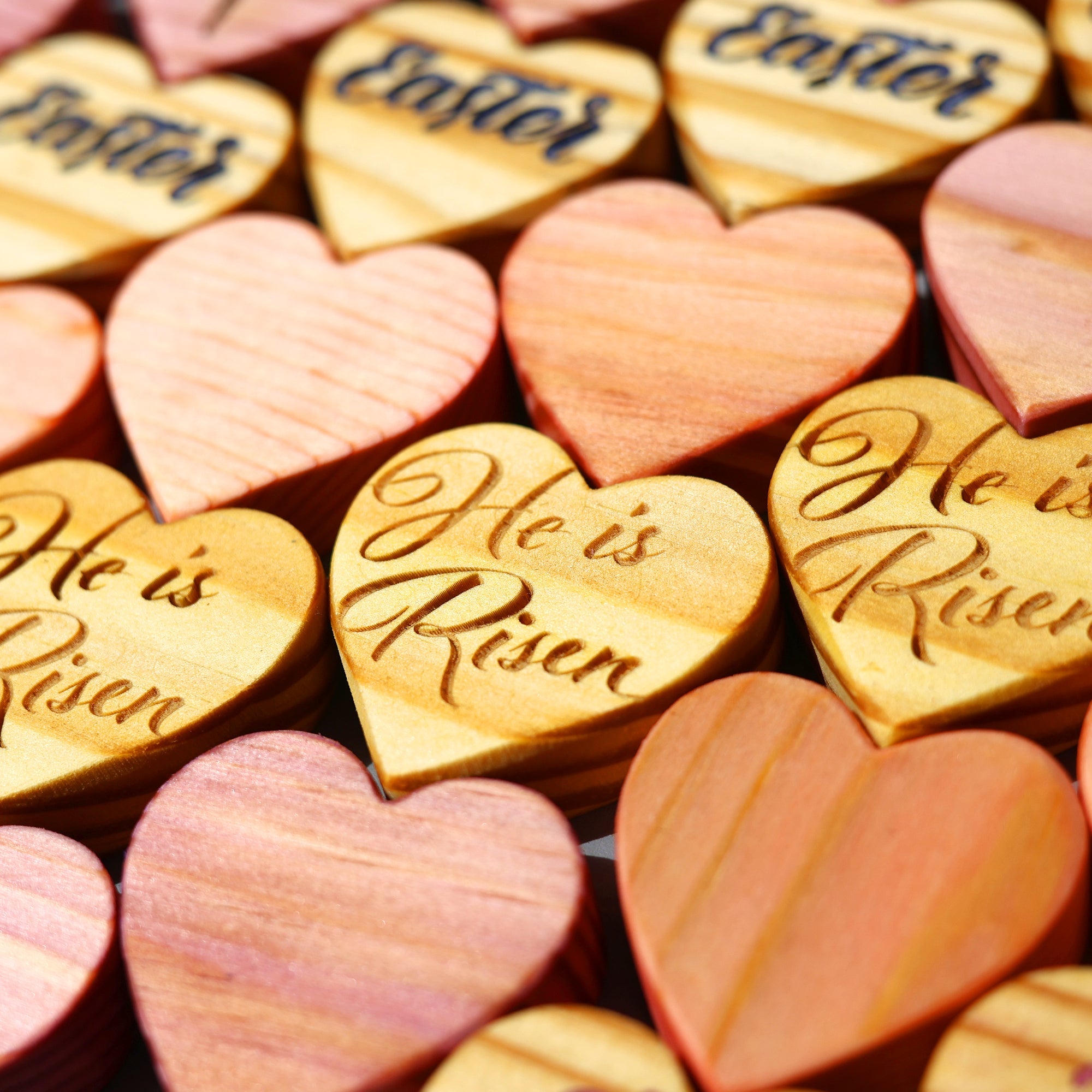 Engraved Easter Hearts