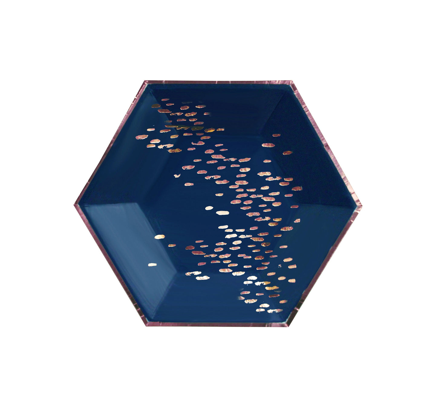 Navy & Rose Gold Dessert Party Plates